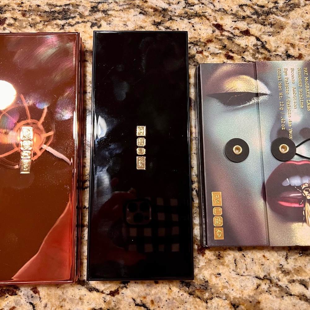 Pat McGrath Mothership V, Mothership VII, and Bronze Ambition Palettes